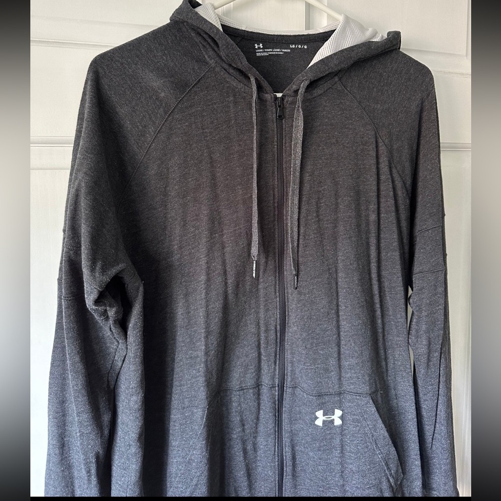 Under Armour Dark Gray Full-Zip Hooded Sweatshirt
